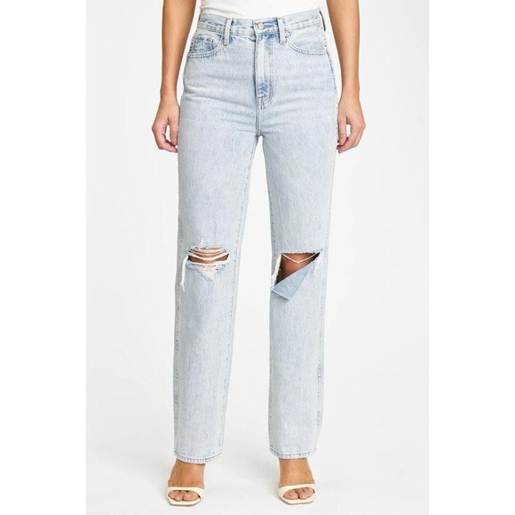 Pistola Presley High Rise Straight Leg Distressed Jean - Picture 2 of 8